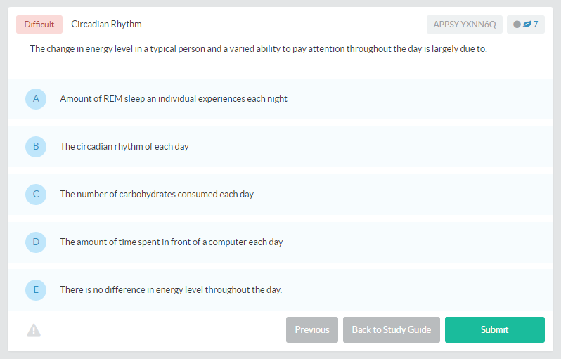 Circadian Rhythm AP® Psychology Practice Question