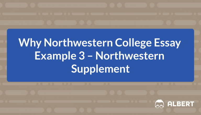 Why Northwestern College Essay Example 3 - Northwestern Supplement