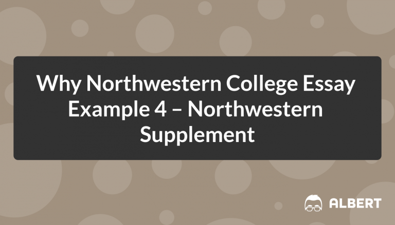 Why Northwestern College Essay Example 4 - Northwestern Supplement