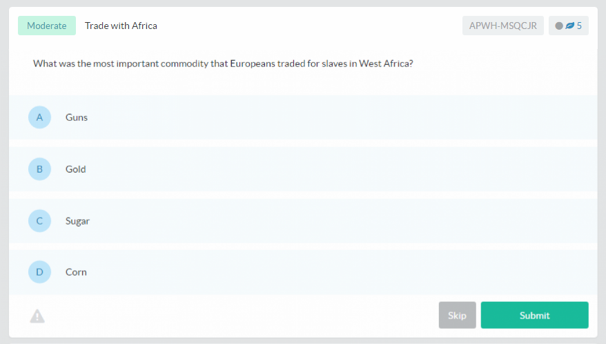 Trade-With-Africa-Columbian-Exchange-AP-World-History-Practice-Question