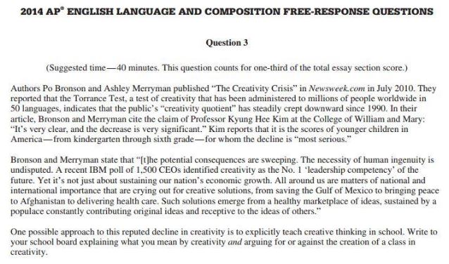 how to write argumentative essay for ap test