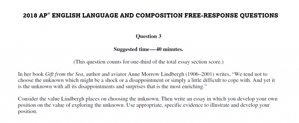 What to Expect from the AP® English Language Argument Free Response Questions - Craft a chronological argument