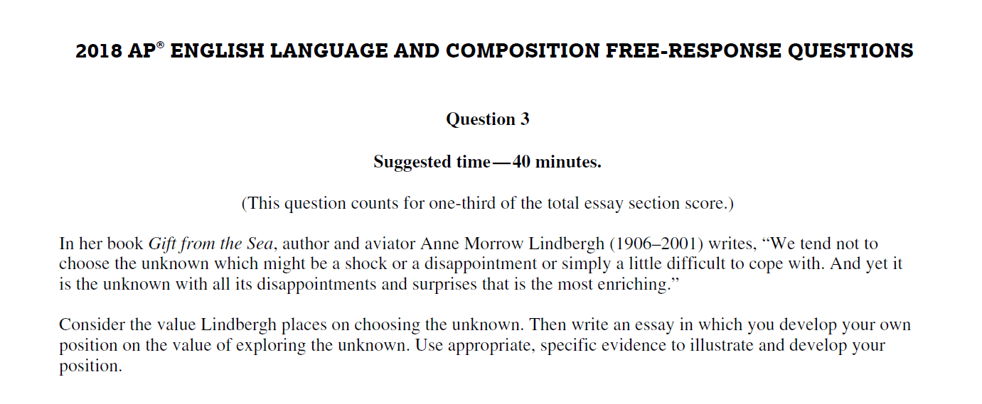 argument essay frq