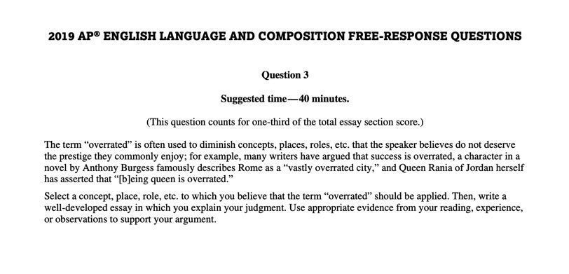 What to Expect from the AP® English Language Argument Free Response Questions - Determine the Question