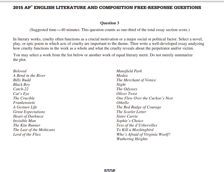 How to Approach AP® English Literature FreeResponse Questions Albert.io