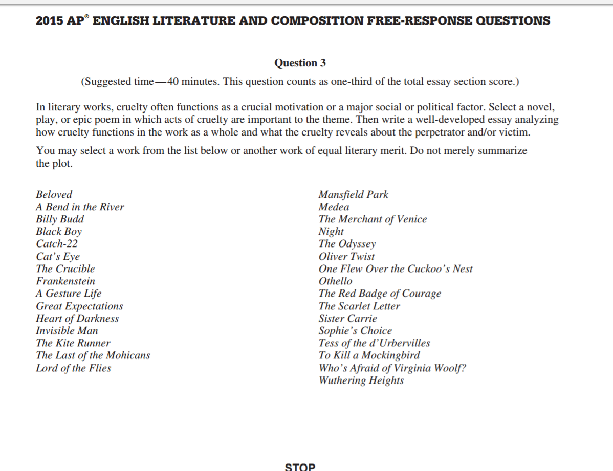 How to Approach AP® English Literature Free-Response Questions