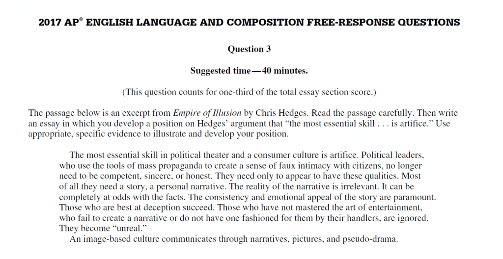 What to Expect from the AP® English Language Argument Free Response Questions - Support your claims