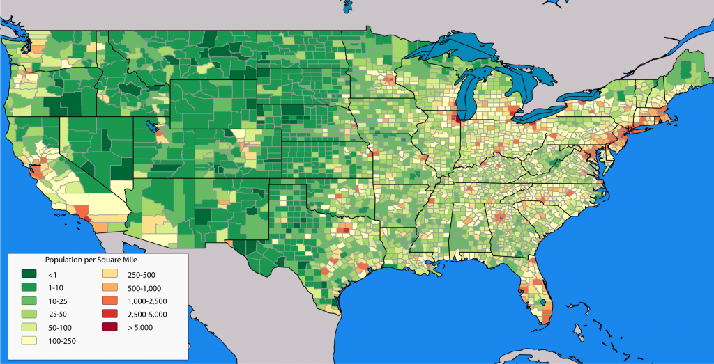 2010 united states population density - AP® Human geo