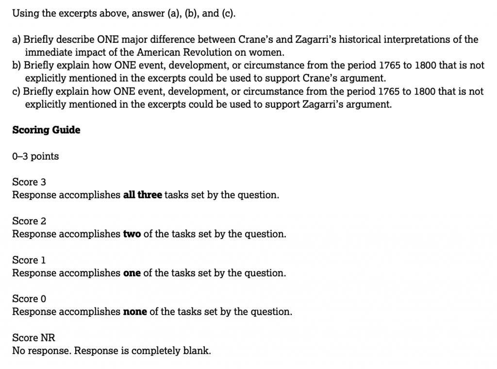 How to Answer AP® US History Free Response Questions Albert.io