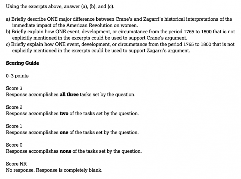 ap us history past free response questions