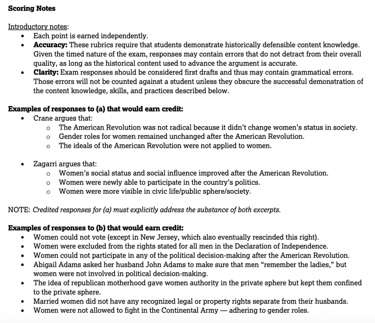 How to Answer AP® US History Free Response Questions Albert.io