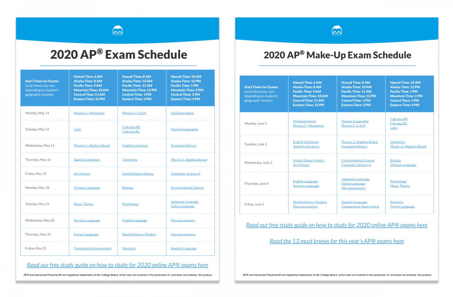 Free 2020 AP® Exam Schedule Download | Albert Resources