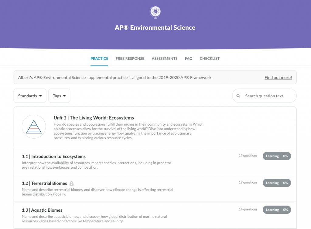 AP® Environmental Science FAQ Albert Resources