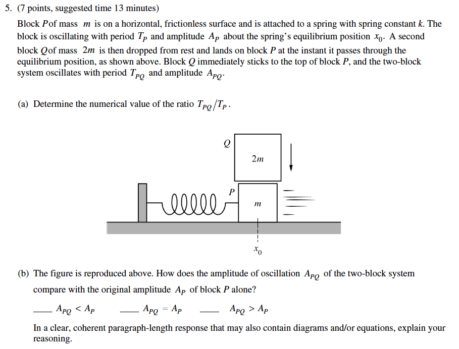 FRQ 1 - AP® Physics 1 Free Response Examples