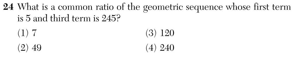 Geometric Sequence Question - Geometric Sequence Regents