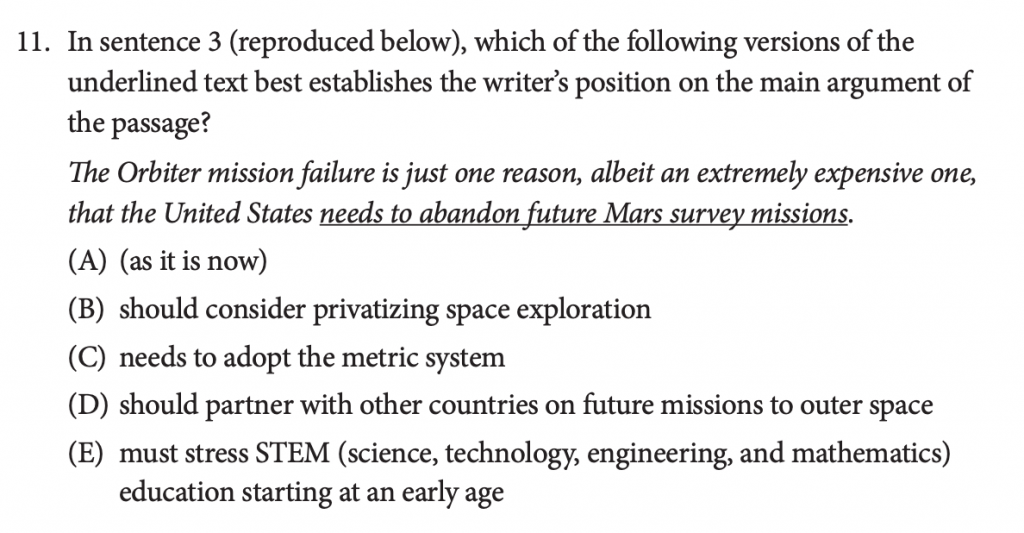 AP® English Language Multiple Choice Examples