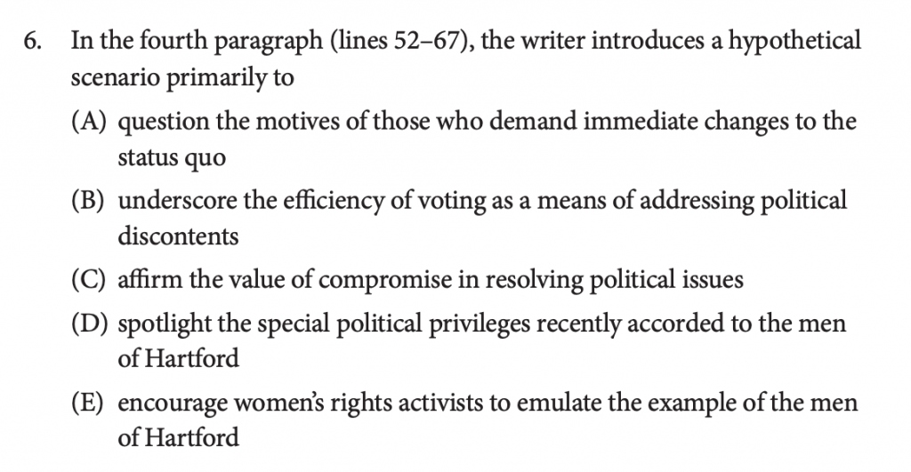 AP® English Language Multiple Choice Examples