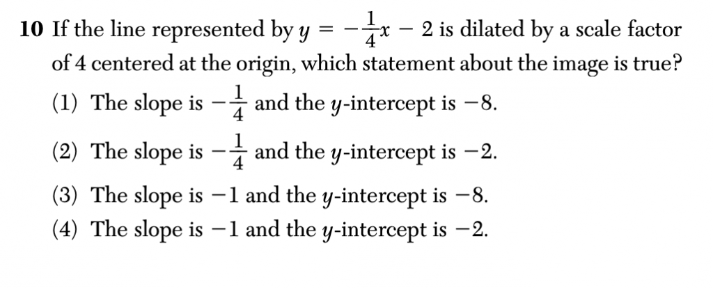 SRT1 example - Dilations Geometry Regents