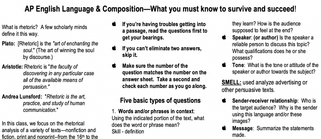 types of essays on ap lang exam