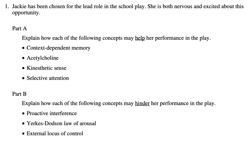 ap psychology frq examples with answers