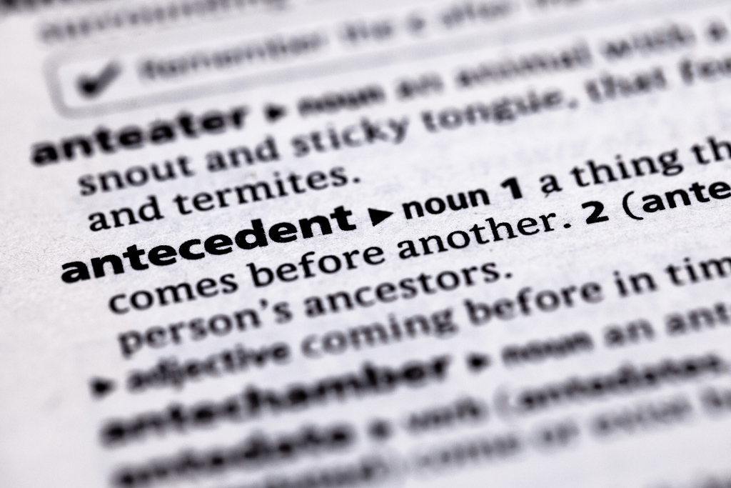 Antecedents - Grammar