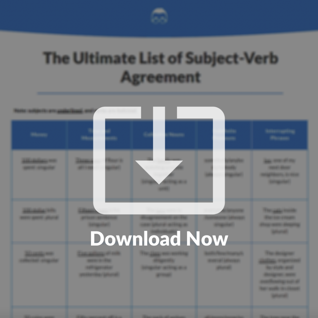 The Ultimate List of Subject-Verb Agreement