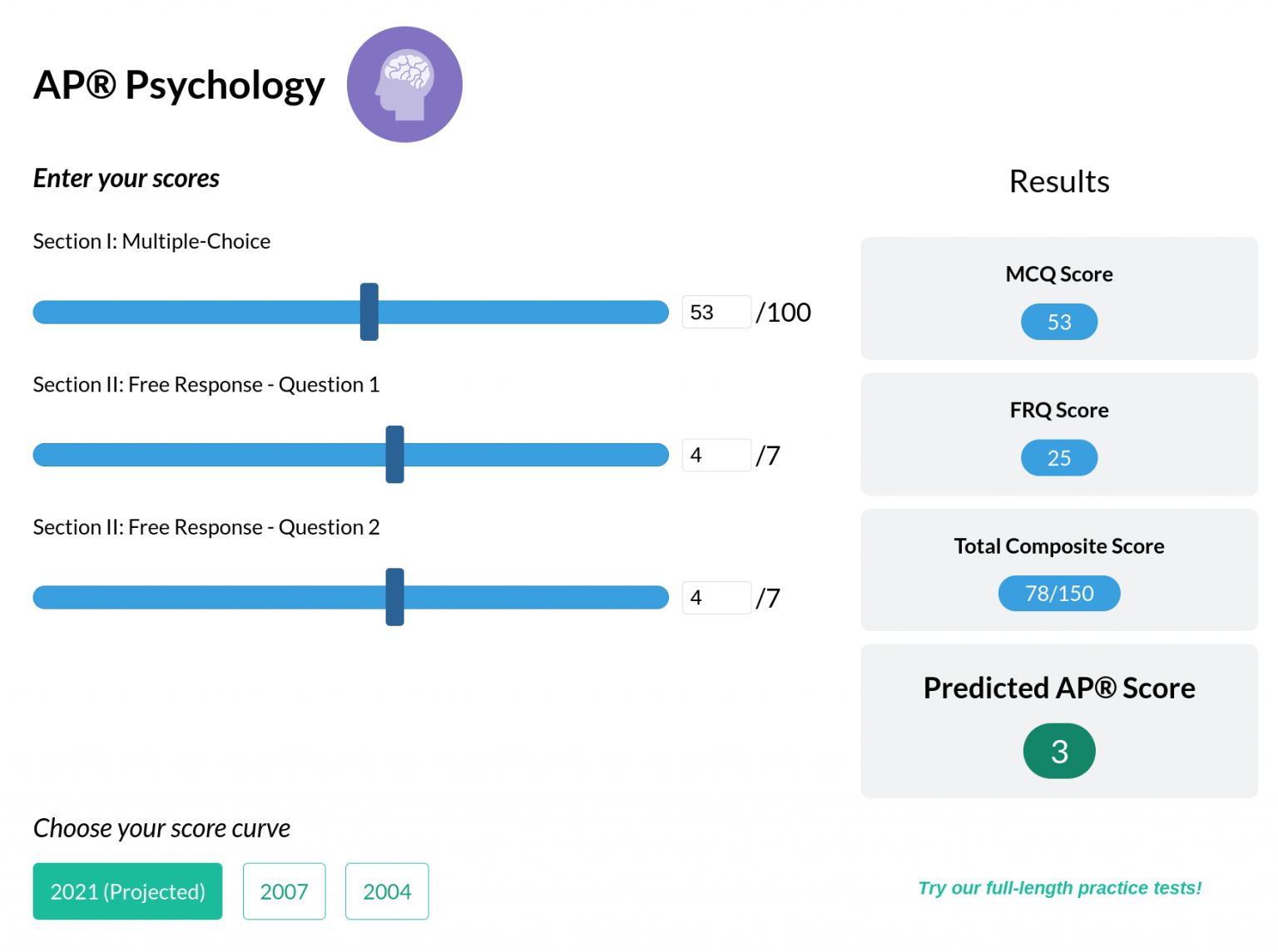 ap psychology free response questions 2021