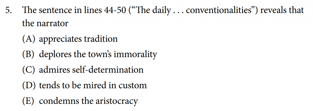 MCQ - Prose - AP® Lit Multiple Choice Examples