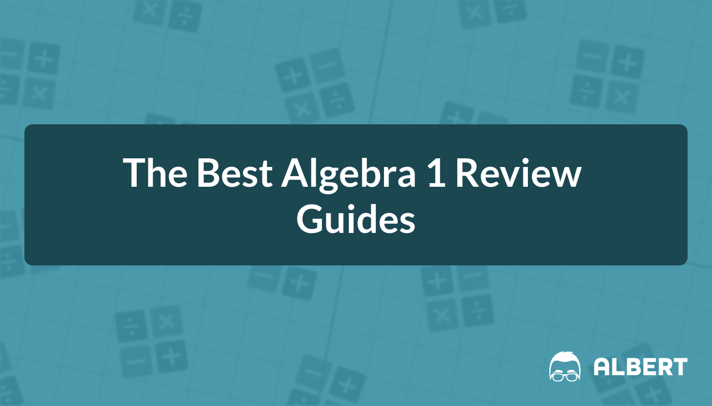 Title card for the best Algebra 1 review guides