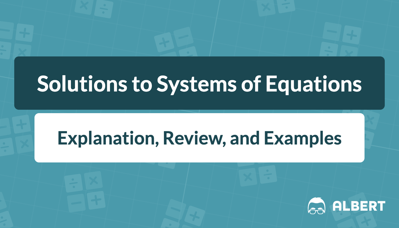 Solving Systems of Equations Real World Problems