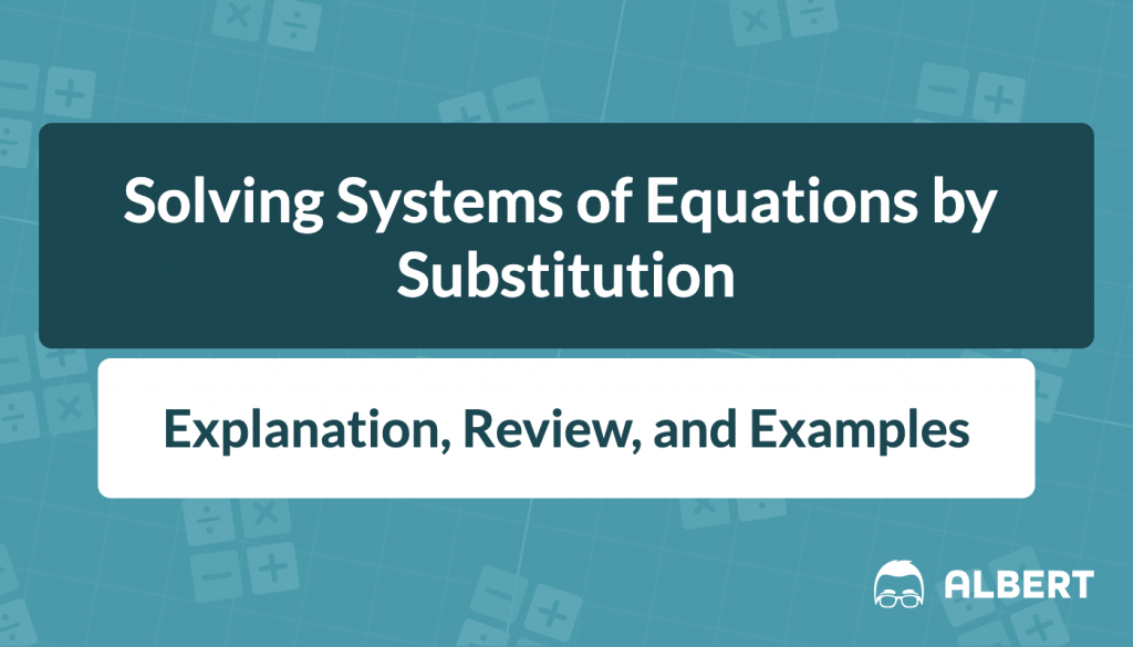 how to solve problems with substitution