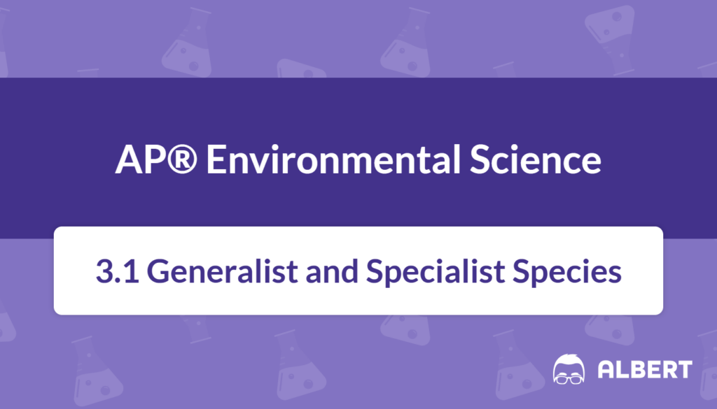 generalist and specialist species