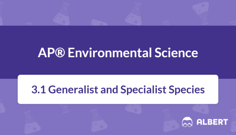 generalist and specialist species