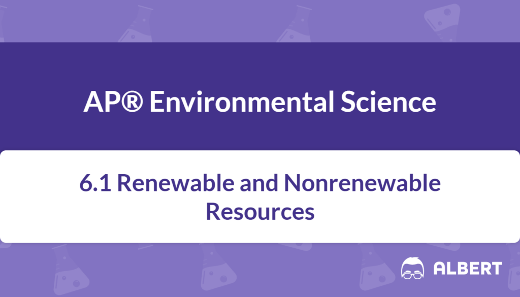 renewable and nonrenewable resources