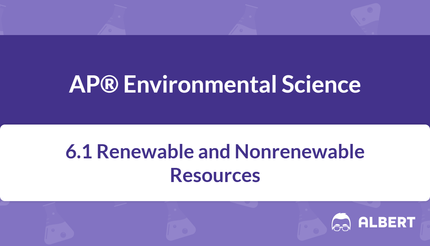 renewable and nonrenewable resources