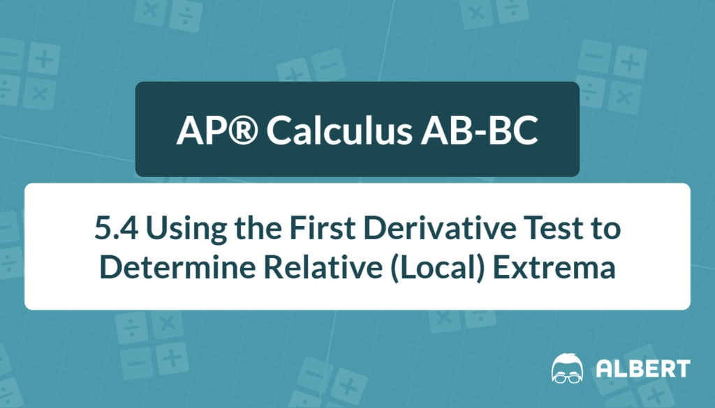 first derivative test