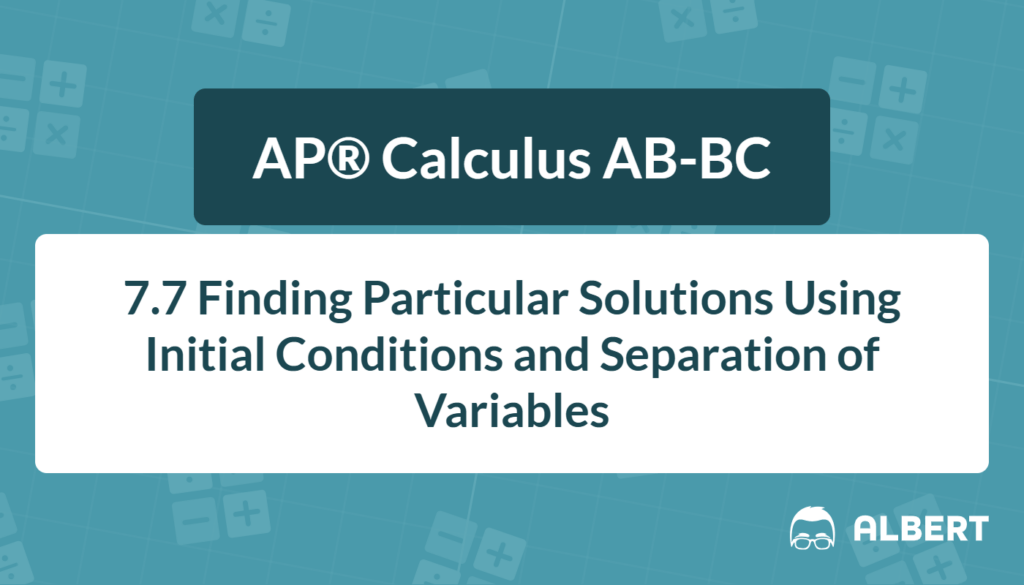 particular solution of differential equation